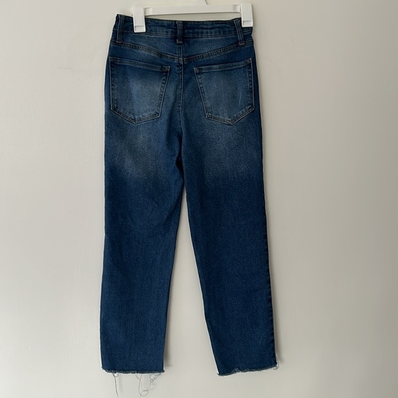 Vanilla Star Real Cheeky Distressed High Rise Medium Wash Jeans Juniors Size 9 - Picture 2 of 11